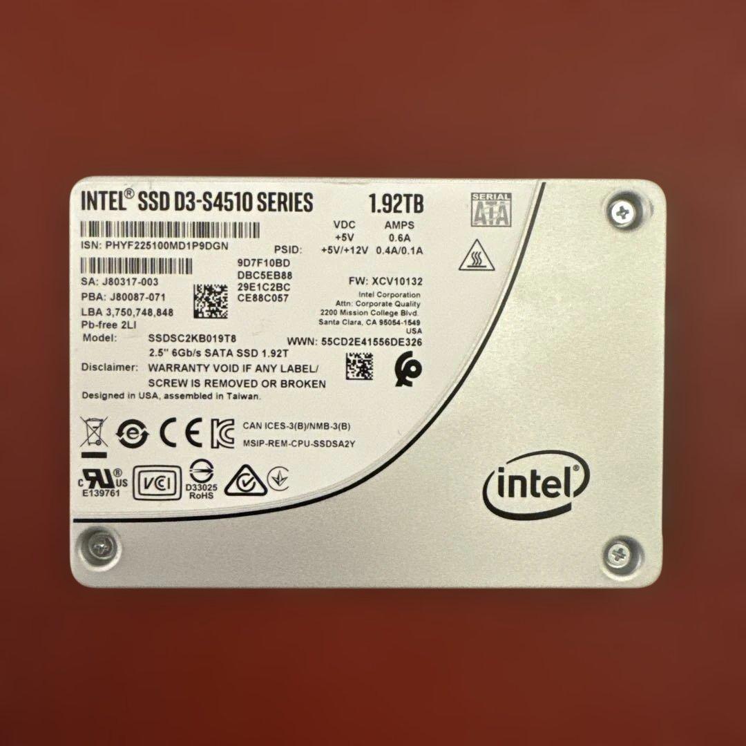 Intel D3-S4510 Sata SSD 1.92TB ②