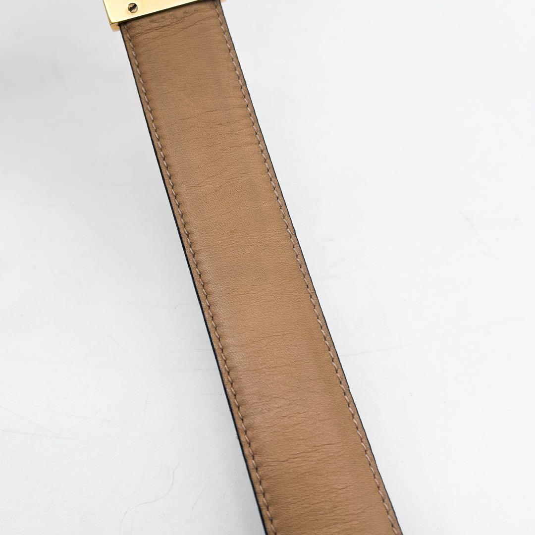 GUCCI✨レザー GGロゴ ゴールド金具ベルト 黒 レディース ブラック