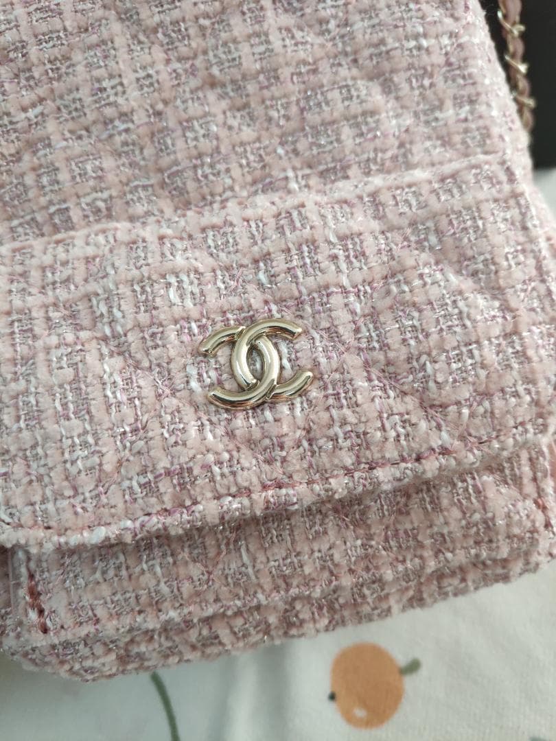 ツイードミニリュック ピンク