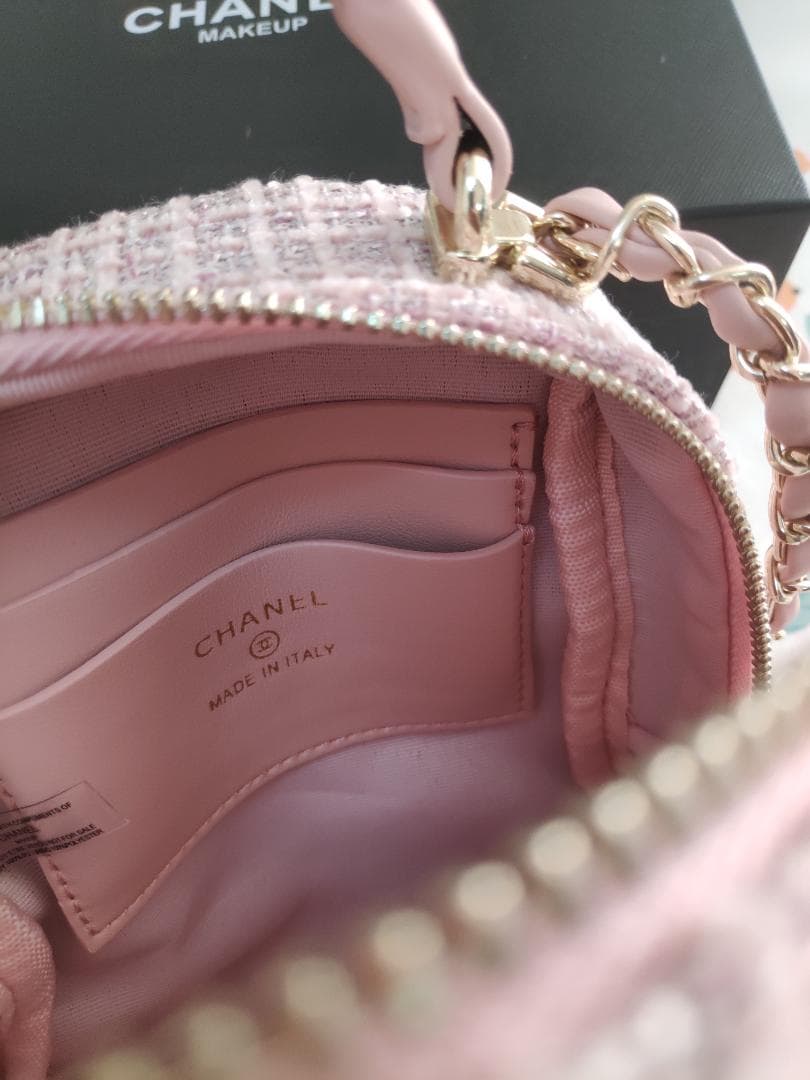 ツイードミニリュック ピンク