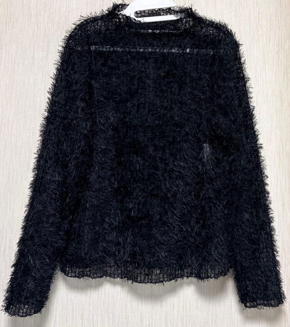 ANAYI 黒 ニット フェザー　ブラウス　ニット　トップス