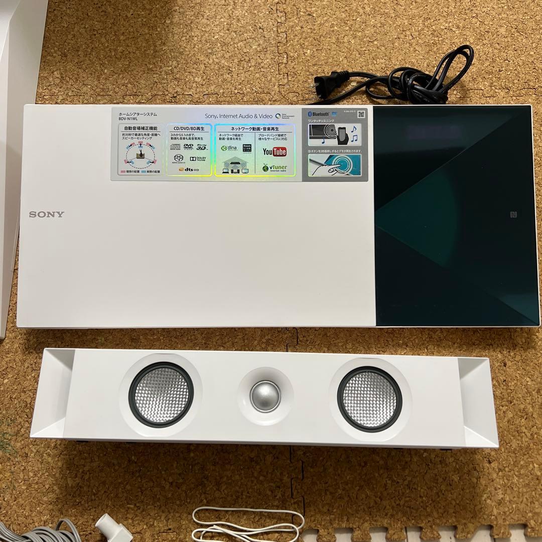 注意有りSONY BDV-N1WL スピーカーセット　BD DVDプレイヤー内蔵