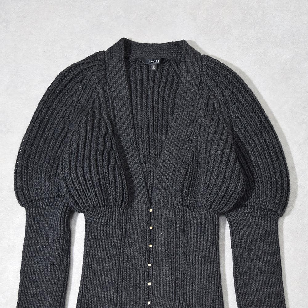00s トムフォード期 グッチ GUCCI コンシャス ニットカーディガン 短丈