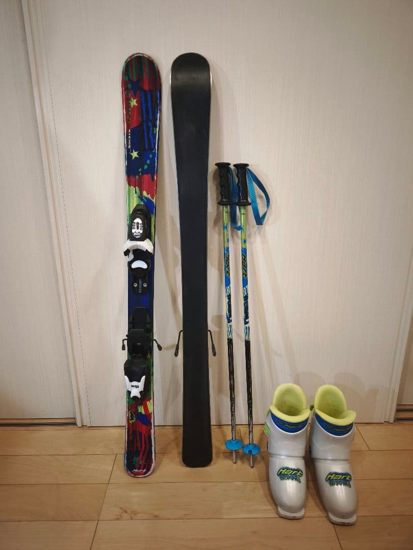 Hart キッズ スキー板 &ストック&ブーツ