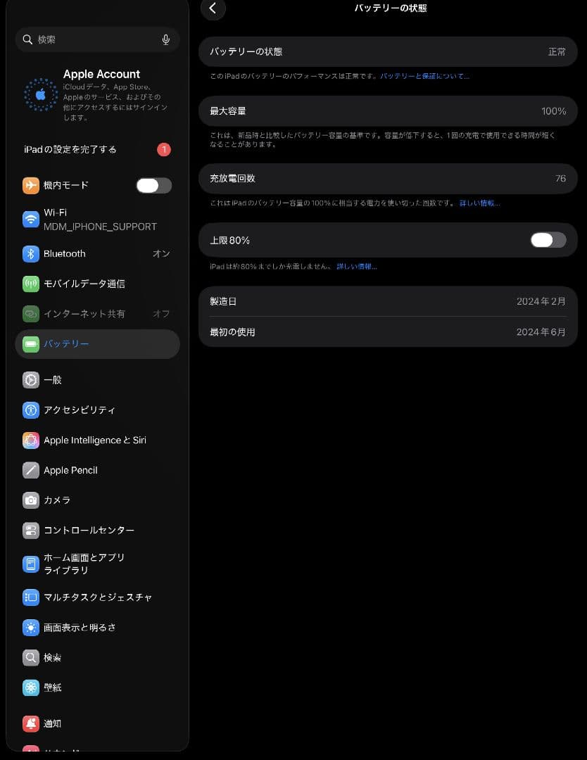 iPad Air（M2・13インチ） Wi-Fi+Cellularモデル