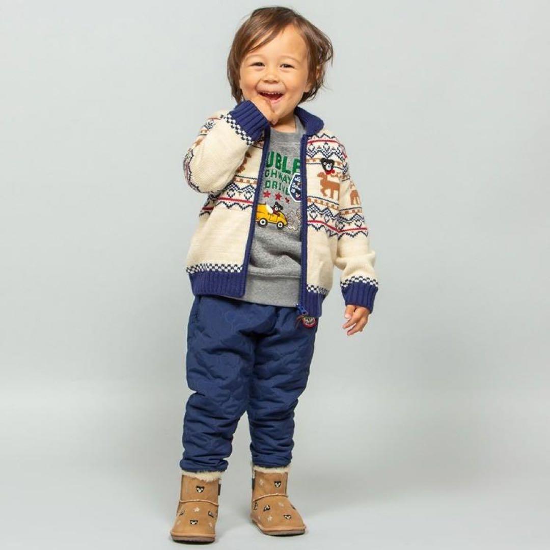 ミキハウス ダブルビー ニット ジャケット