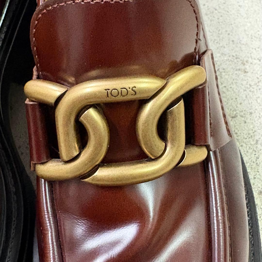 【美品】TOD'S トッズ シューズ タイムレス ローファー ブラウン