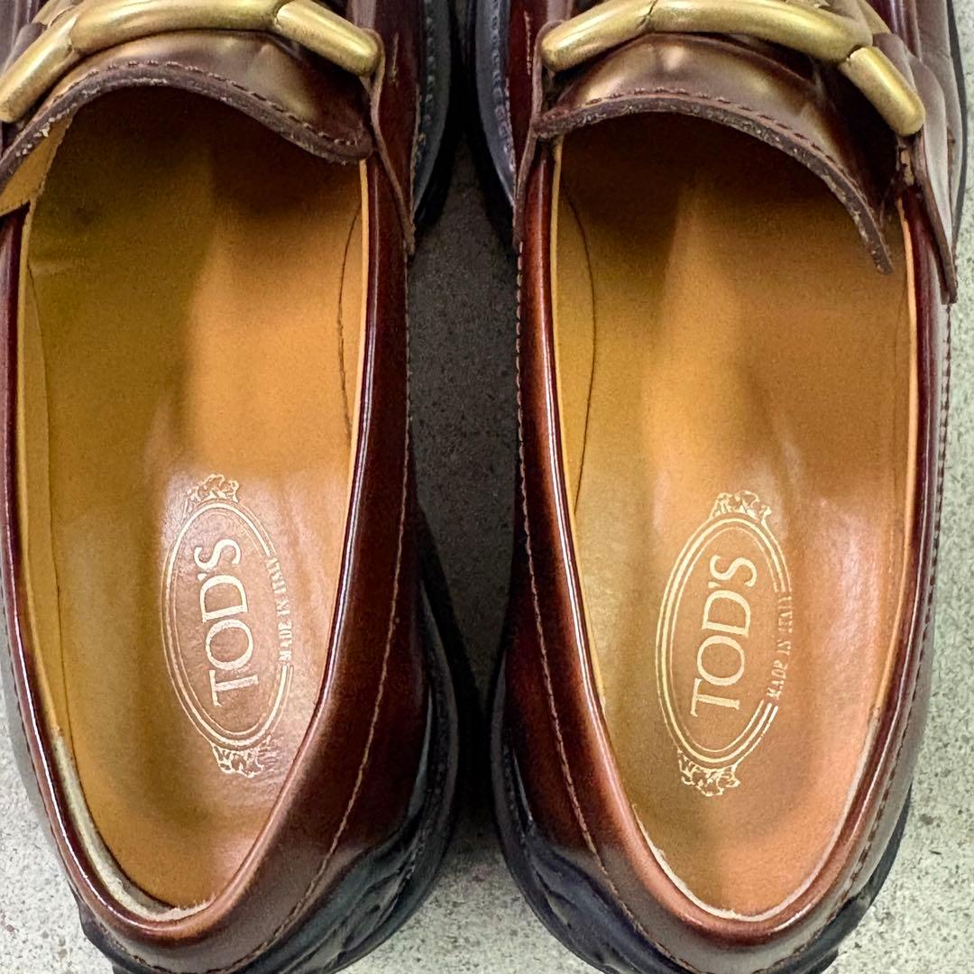 【美品】TOD'S トッズ シューズ タイムレス ローファー ブラウン