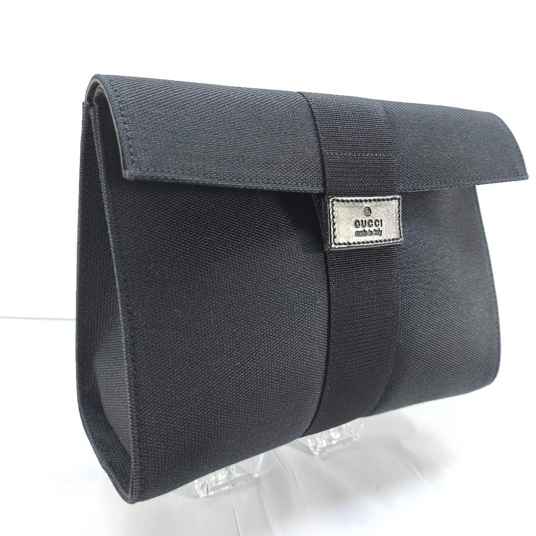 極美品 グッチ ミニポーチ クラッチバッグ GUCCI 黒 ブラック