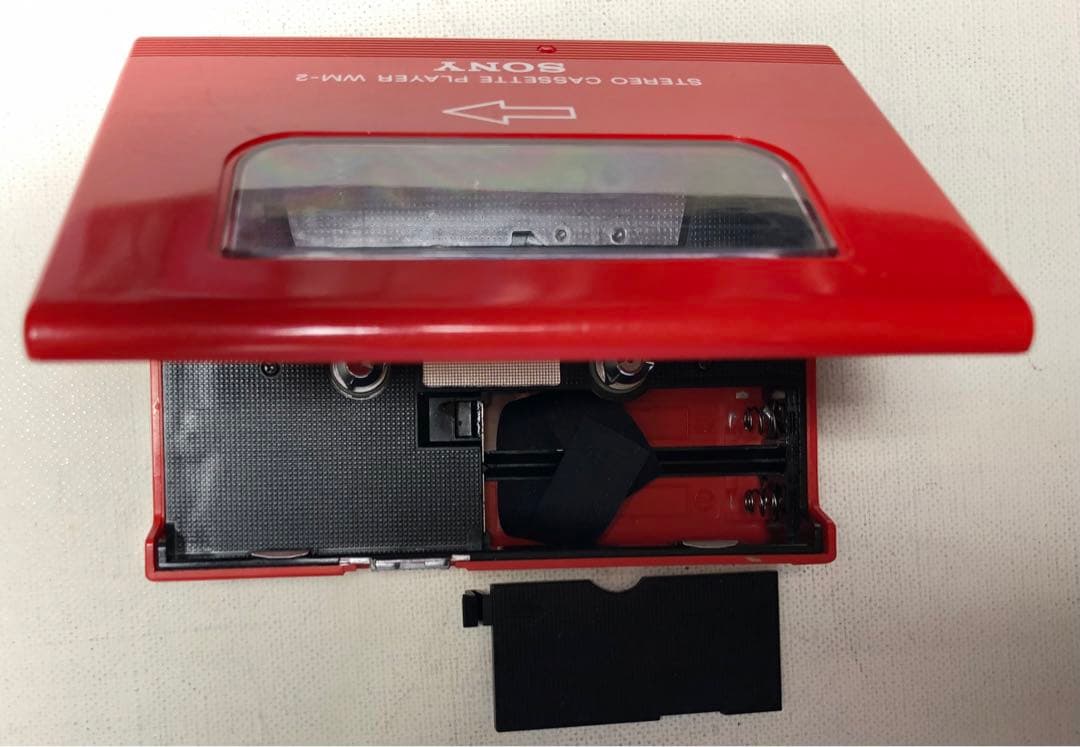 見返り美人！SONY WM-II(WM-2)カセットウォークマン可動品レッドB