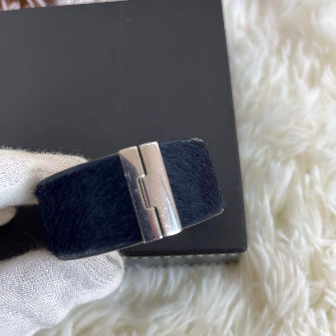 セリーヌ　マンシェット　ブレスレット　ハラコ　黒