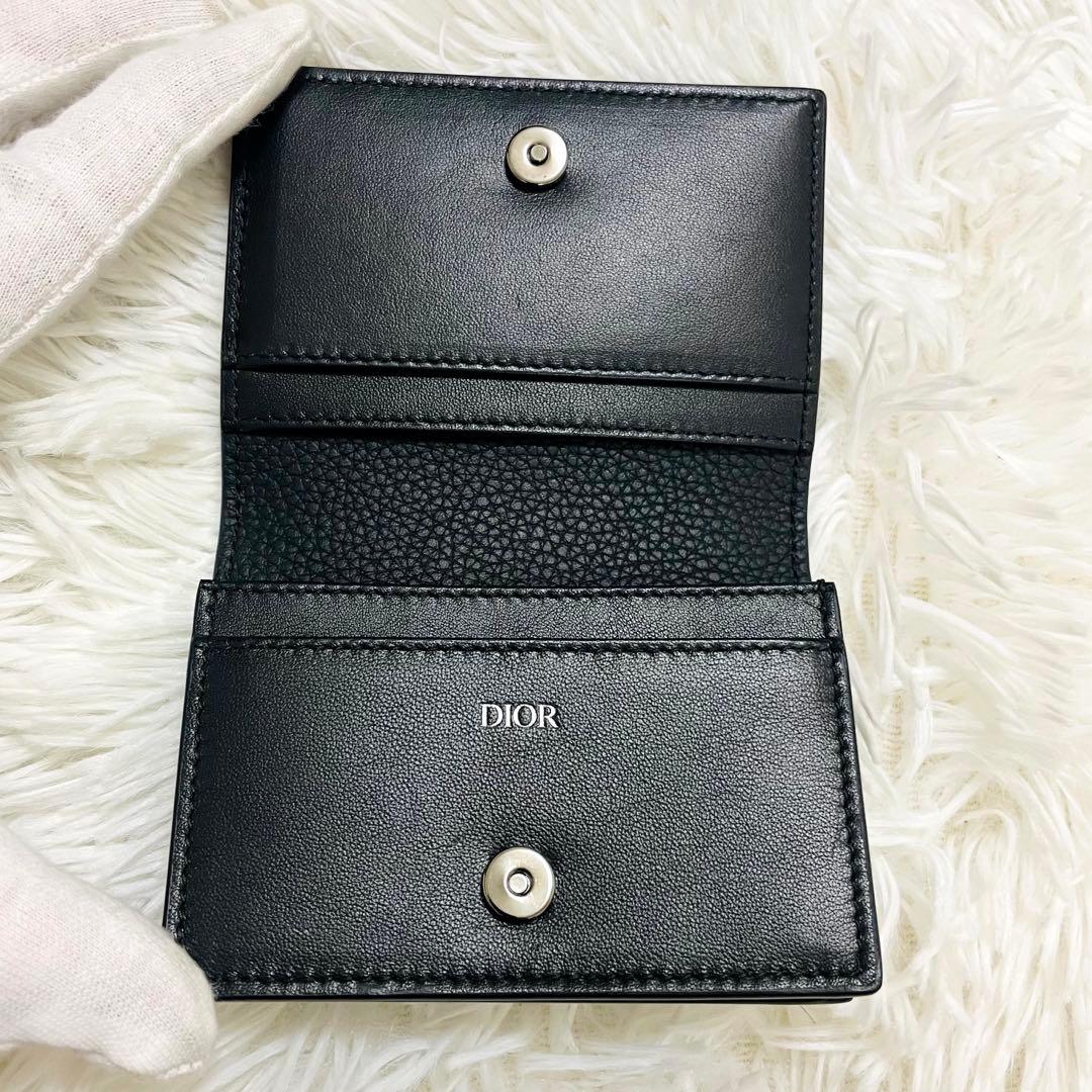 未使用級✨ディオール 名刺入れ アイコン CDロゴ レザー 黒