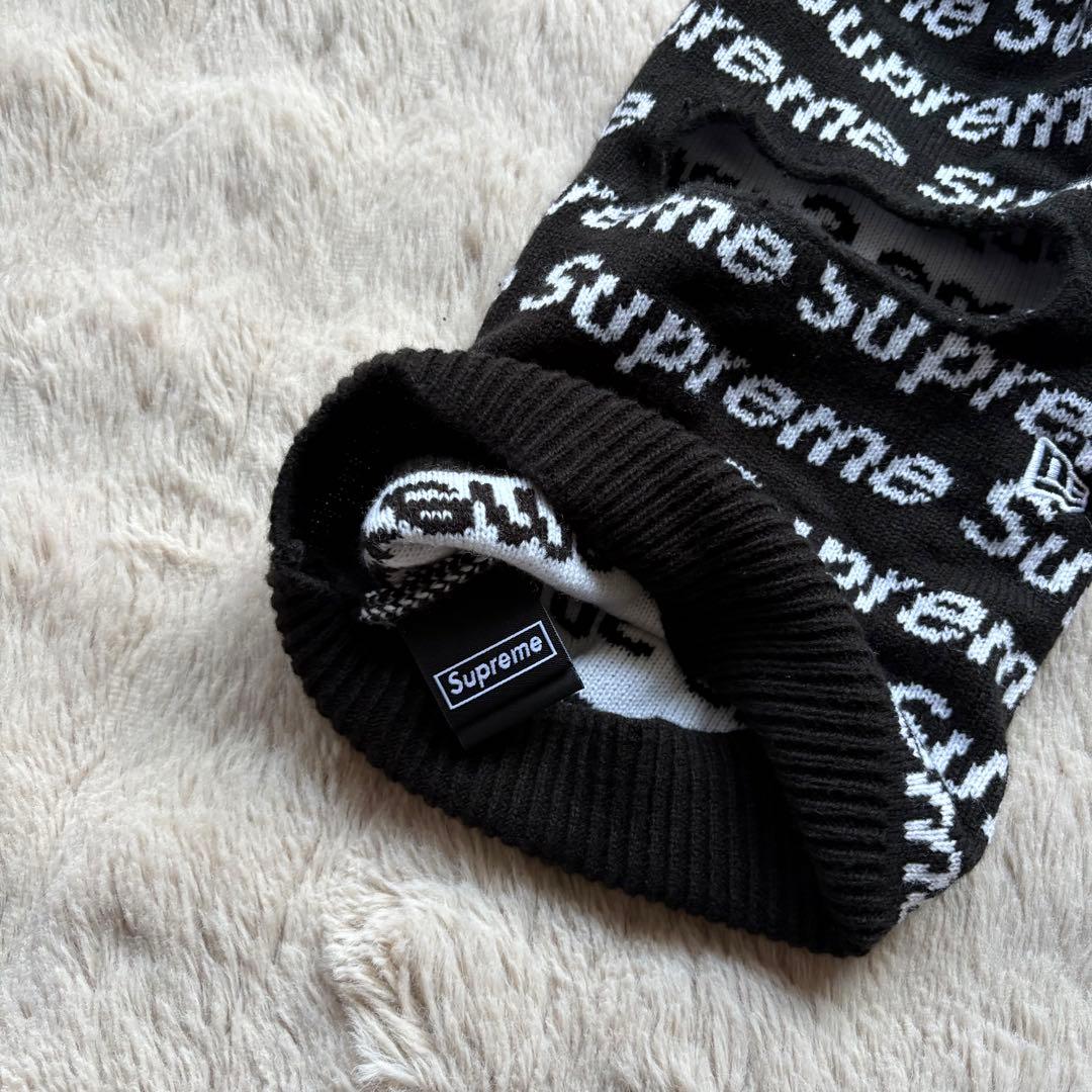 Supreme ✕ New Era Repeat Black balaclava