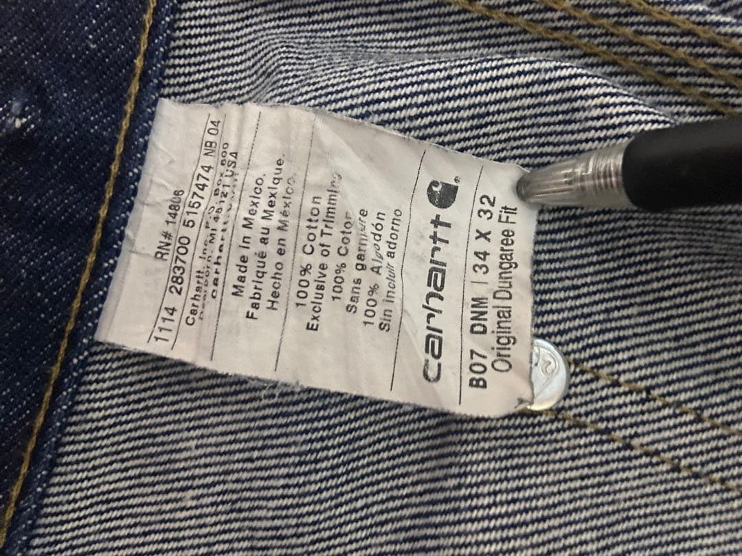 断*K様 carhartt カーハート　ダブルニー　濃紺　デニム　ペインターパン