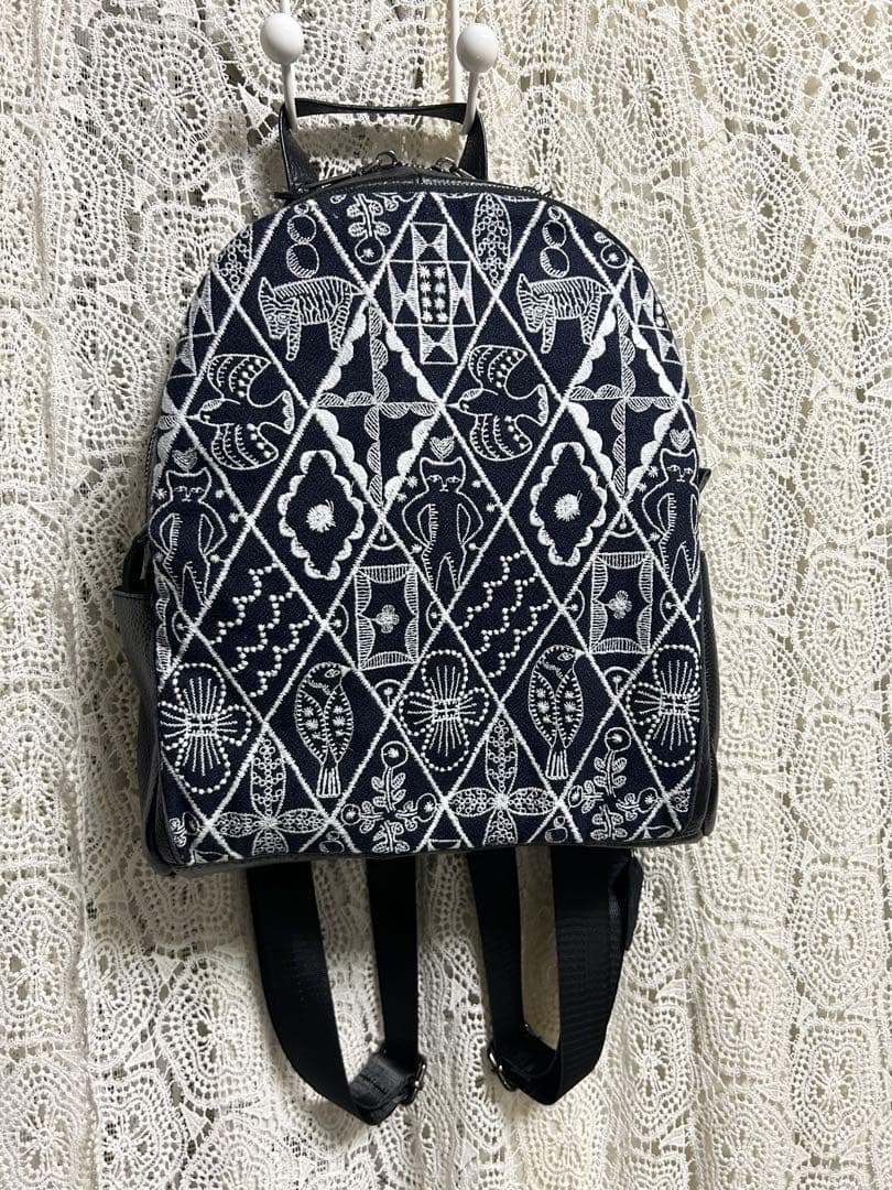 50928A ミナペルホネンハーフハンドメイド本革リュック シンフォニー