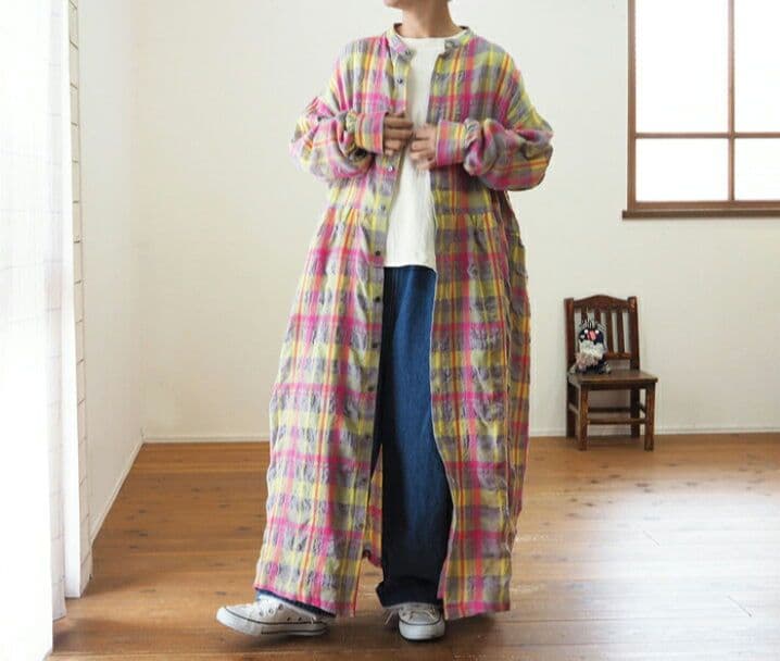 ichi Antiquites❣️今期新作 カラフルタータンチェックワンピース