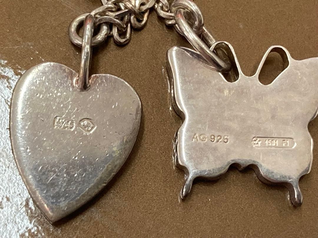 GUCCI バタフライ ハート 蝶 ネックレス シルバー925 付属品有