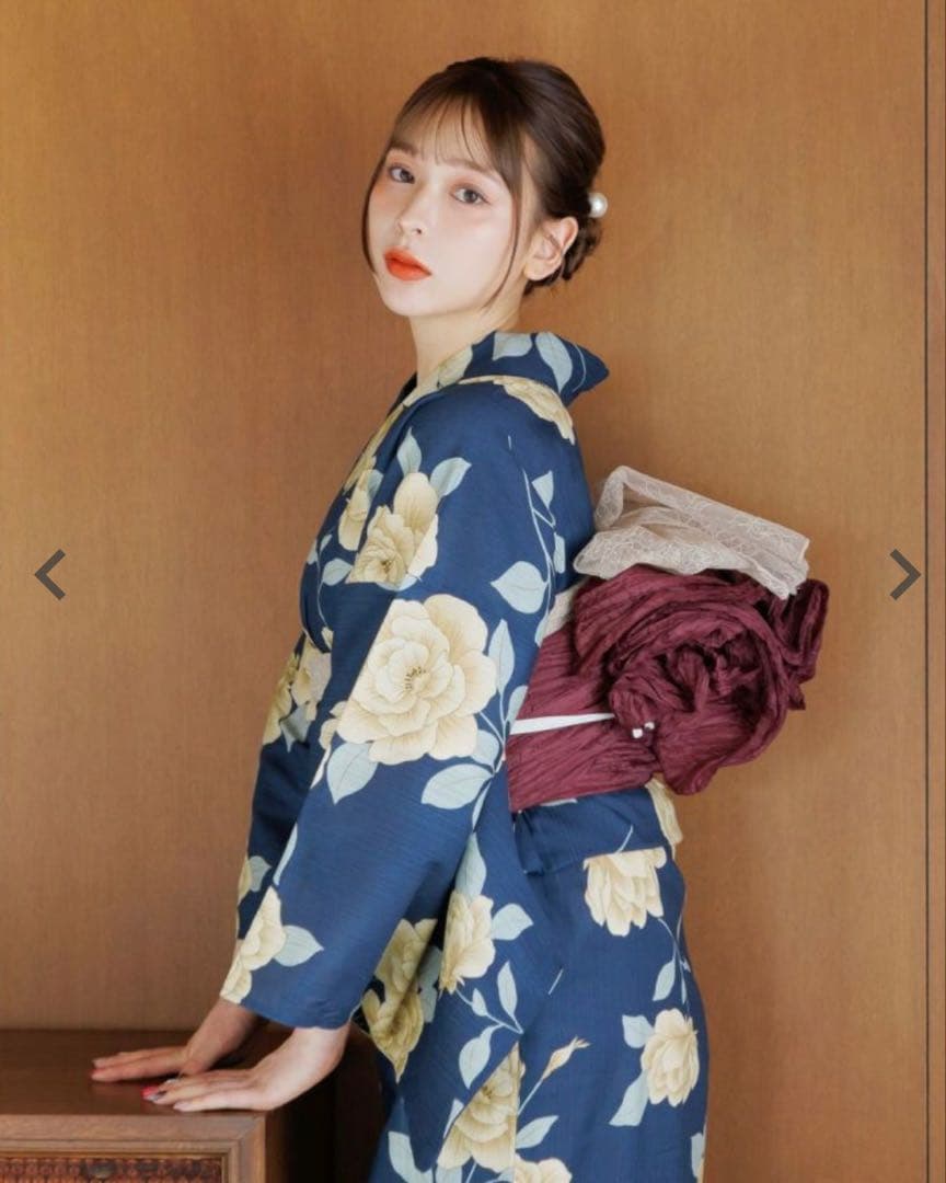 【美品/新品・未使用/浴衣、帯2点セット】今期トレンド浴衣