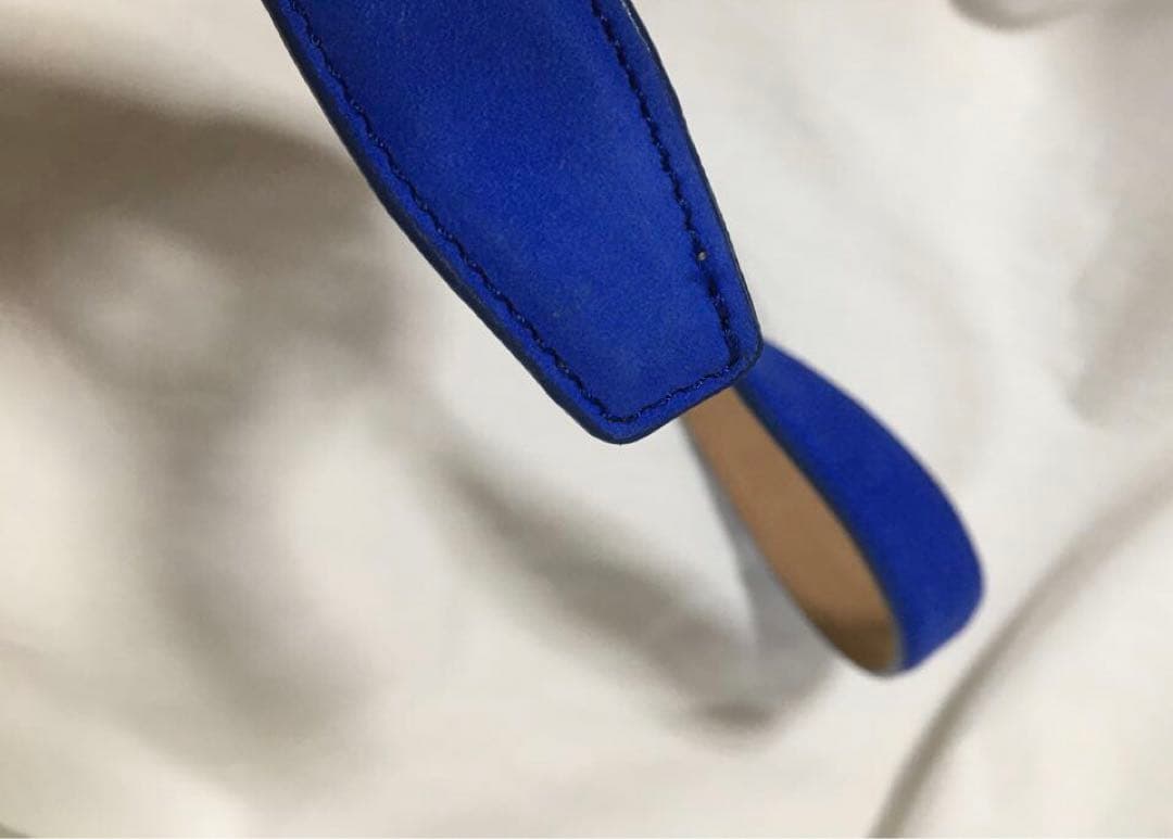 Tiffany ベルト　女性用　ブルー　ゴールド　本革　スエード　ティファニー