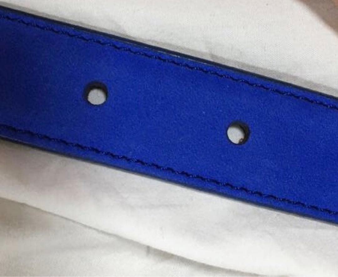 Tiffany ベルト　女性用　ブルー　ゴールド　本革　スエード　ティファニー