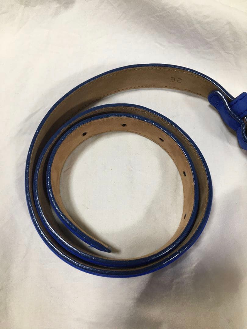 Tiffany ベルト　女性用　ブルー　ゴールド　本革　スエード　ティファニー