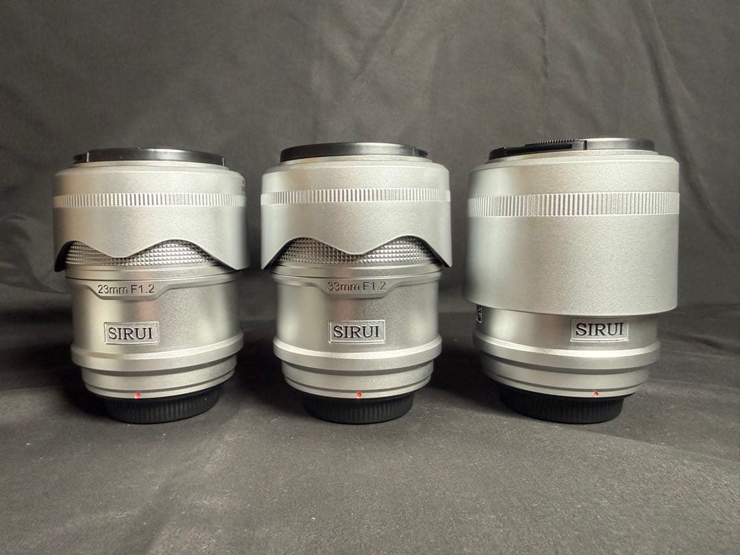 SIRUI 単焦点レンズ 23mm/33mm/56mm F1.2