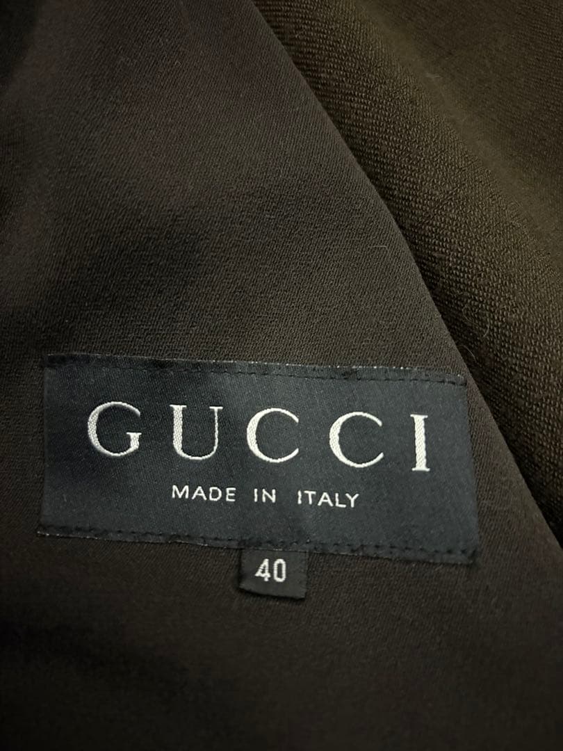 Gucci ブルゾン ストレッチ ショート丈 ダークブラウン 40 M-L