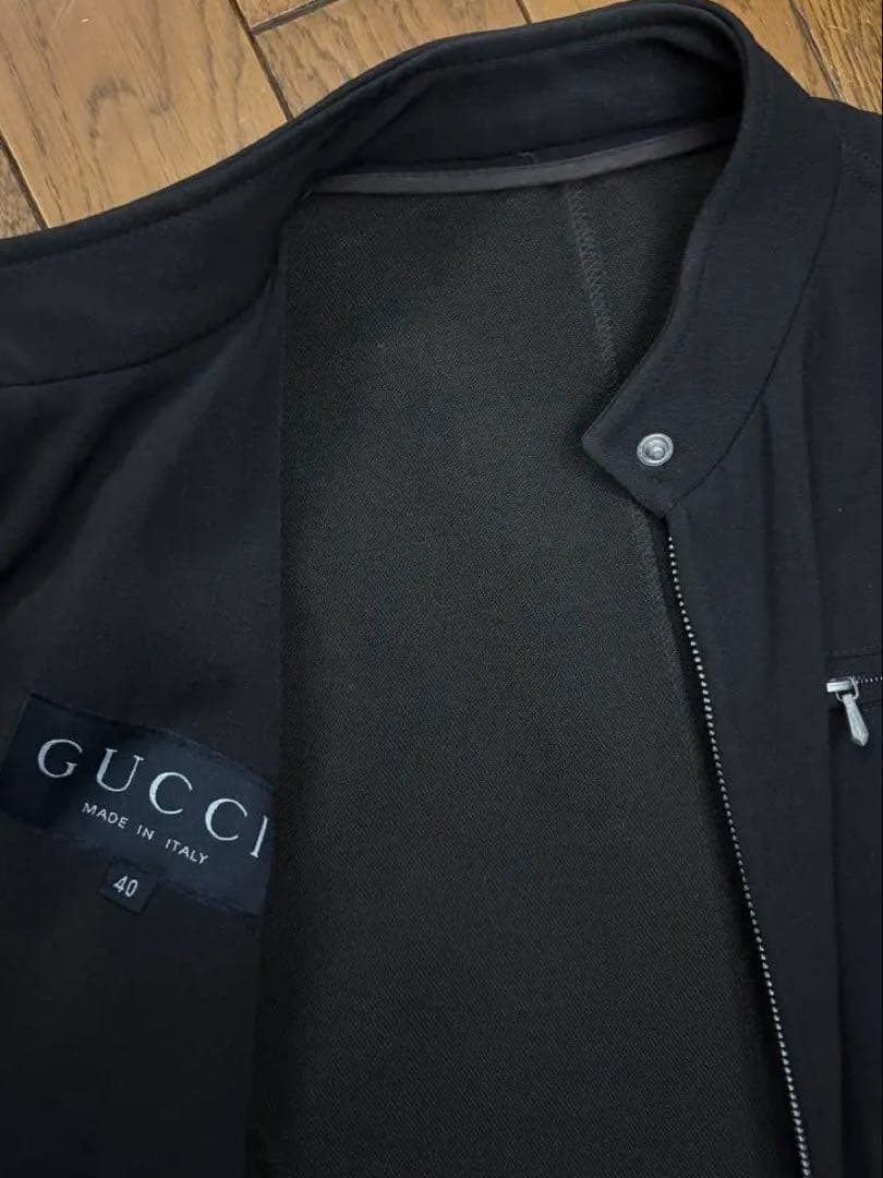 Gucci ブルゾン ストレッチ ショート丈 ダークブラウン 40 M-L
