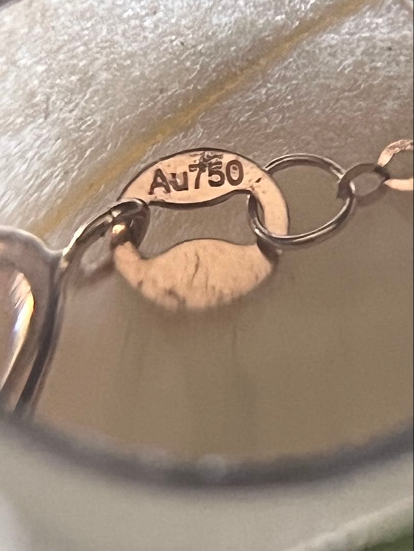 k 18（Au750刻印）ピンクゴールドチェーンネックレス 44cm