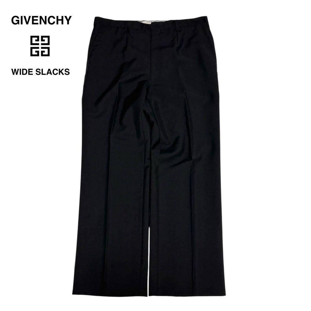 90s GIVENCHY ウールモヘヤ ワイド スラックス ジバンシー