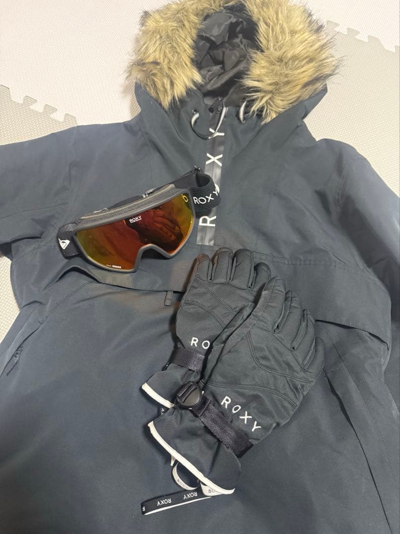 n*2様 ROXY スノーボードウェア ゴーグル 手袋付き