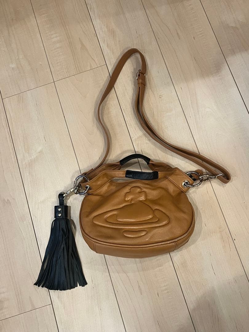 yamamoto　ヴィヴィアン　キャメル レザー バッグ