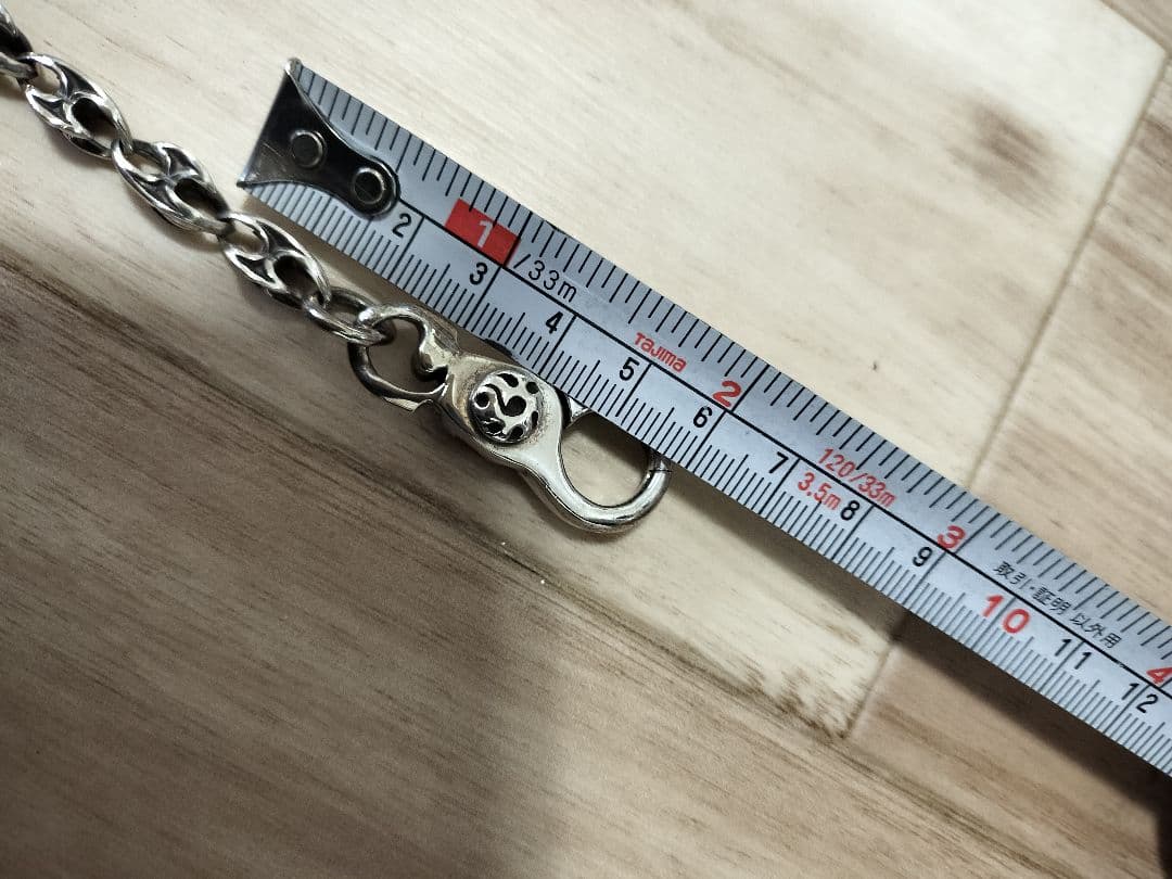 新品未使用 シルバー925 ウォレットチェーン シルバー 約68cm S-33