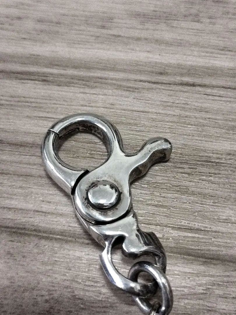 新品未使用 シルバー925 ウォレットチェーン シルバー 約68cm S-33