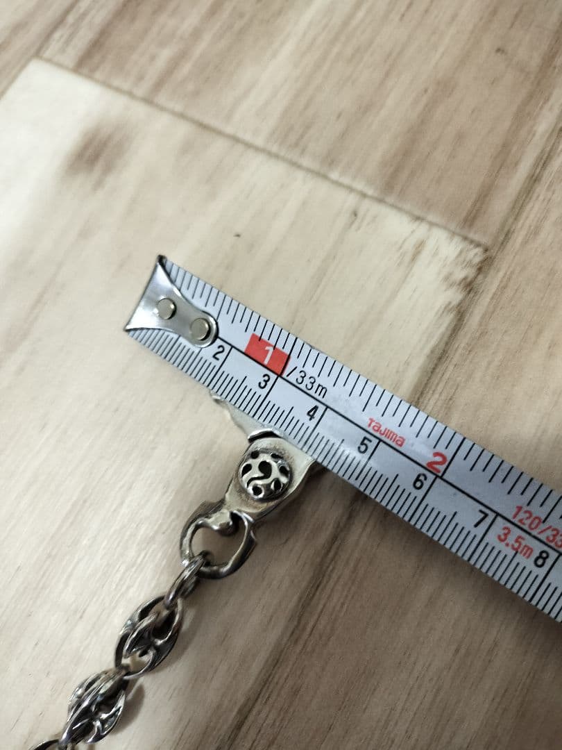 新品未使用 シルバー925 ウォレットチェーン シルバー 約68cm S-33