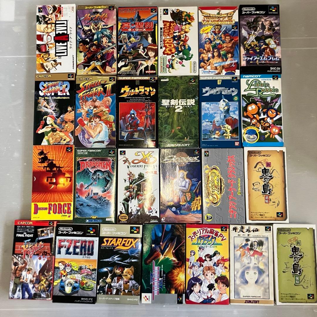 【空箱のみ】 スーパファミコン ソフト 外箱 まとめ売り 25箱