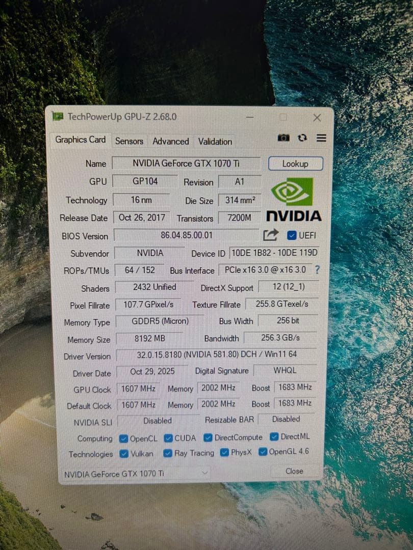 GTX1070ti 8GB ゲーミングPC 自作PC グラフィックボード