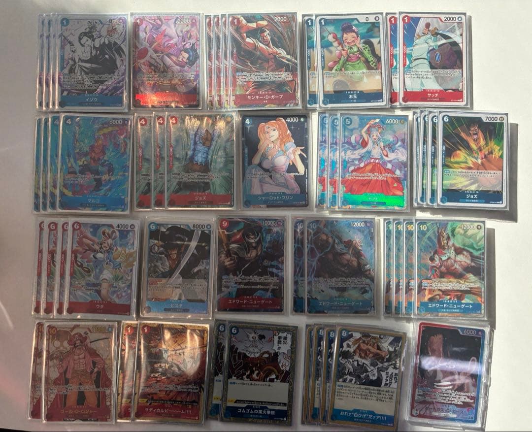 か*ん様 赤青エース　フルパラデッキ　ワンピースカード　ヒロインズエディションス