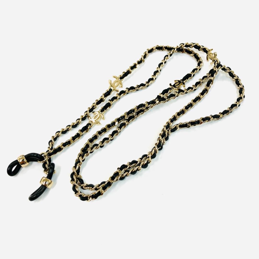 W12-038 CHANEL シャネル チェーン ストラップ ココマーク 金金具