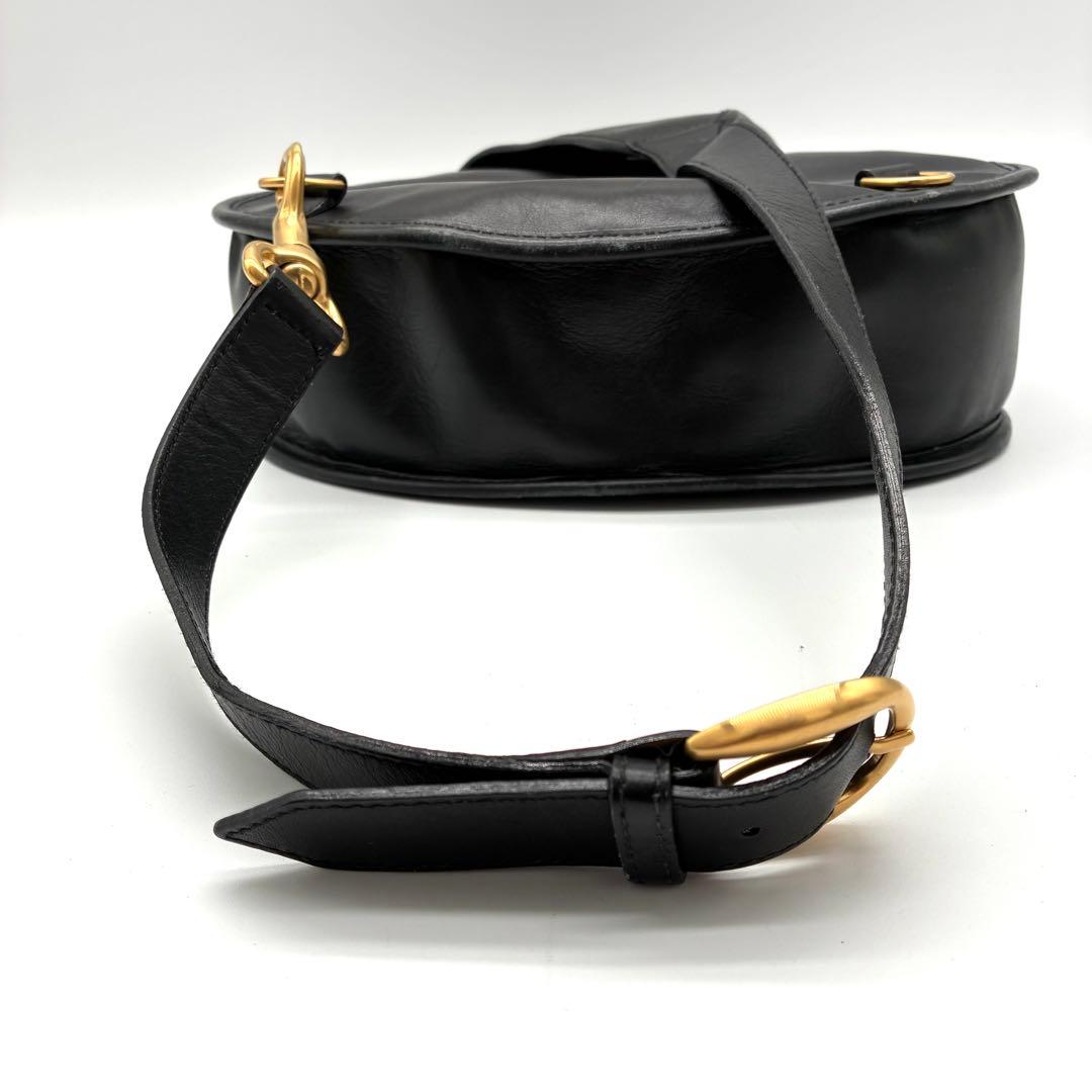 希少 GUCCI オールドグッチ　ホースビット　ボディバッグ　ワンショルダー 黒