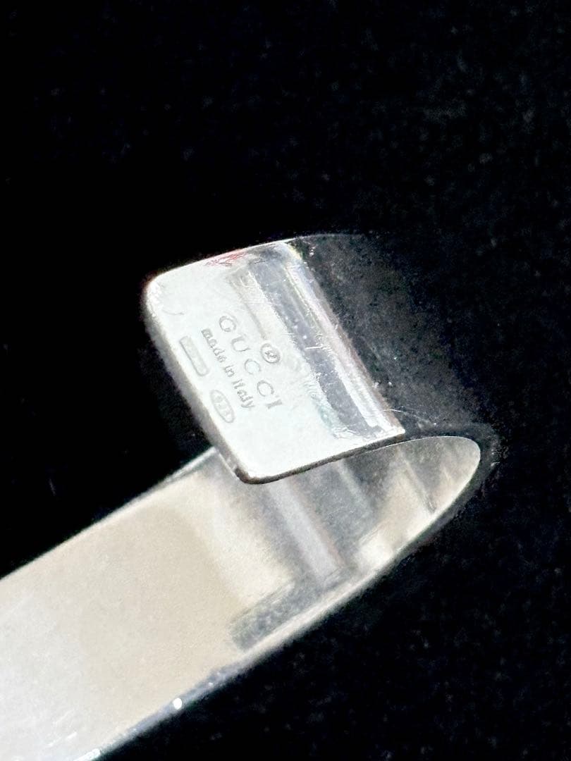 【90s Gucci】Gロゴシルバー925バングル