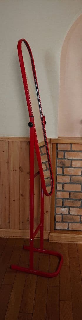 a*4様 80s アイアンフレーム スタンドミラー 姿見レトロポップ　昭和レトロ