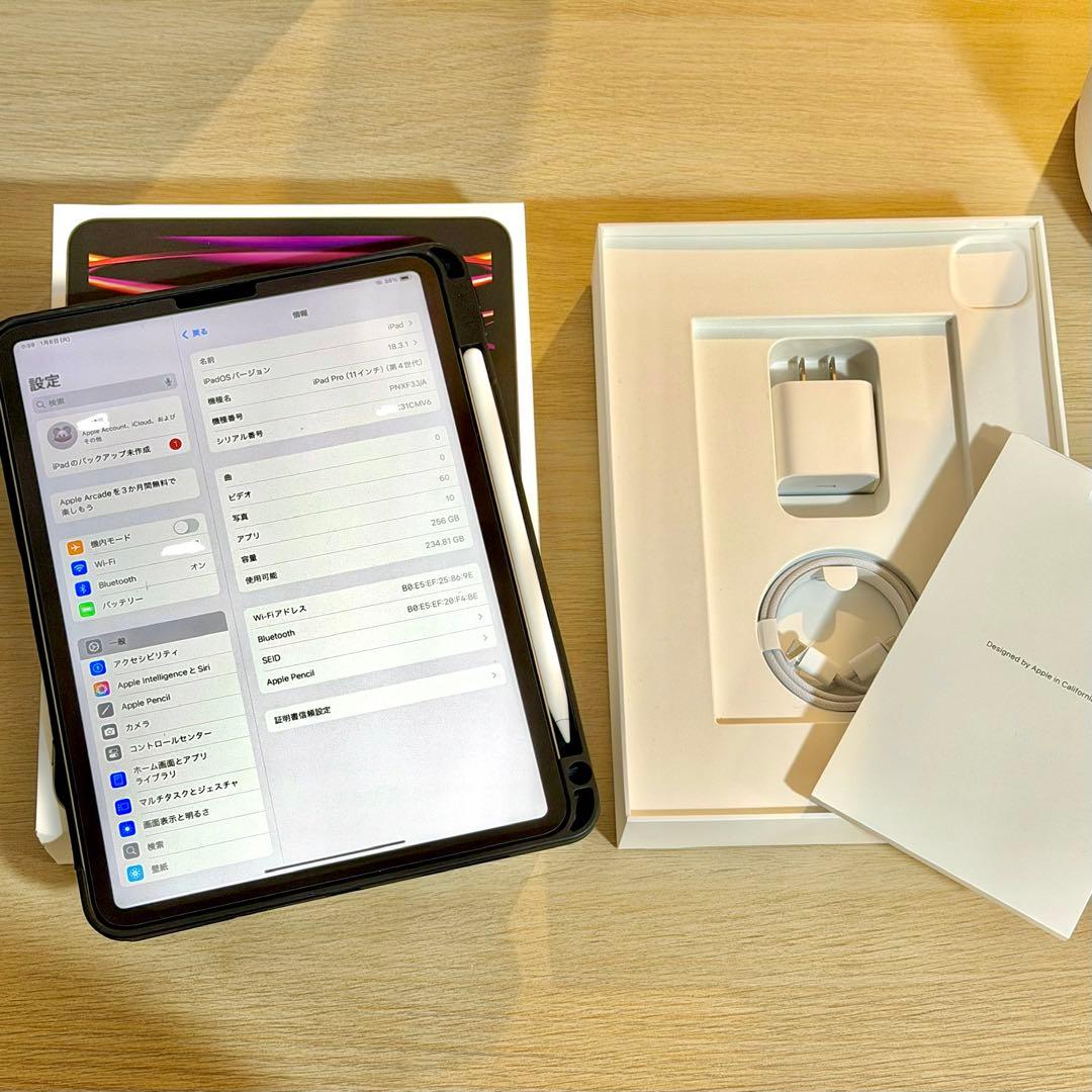 Apple iPad Pro (11インチ 第4世代) 256GB シルバー