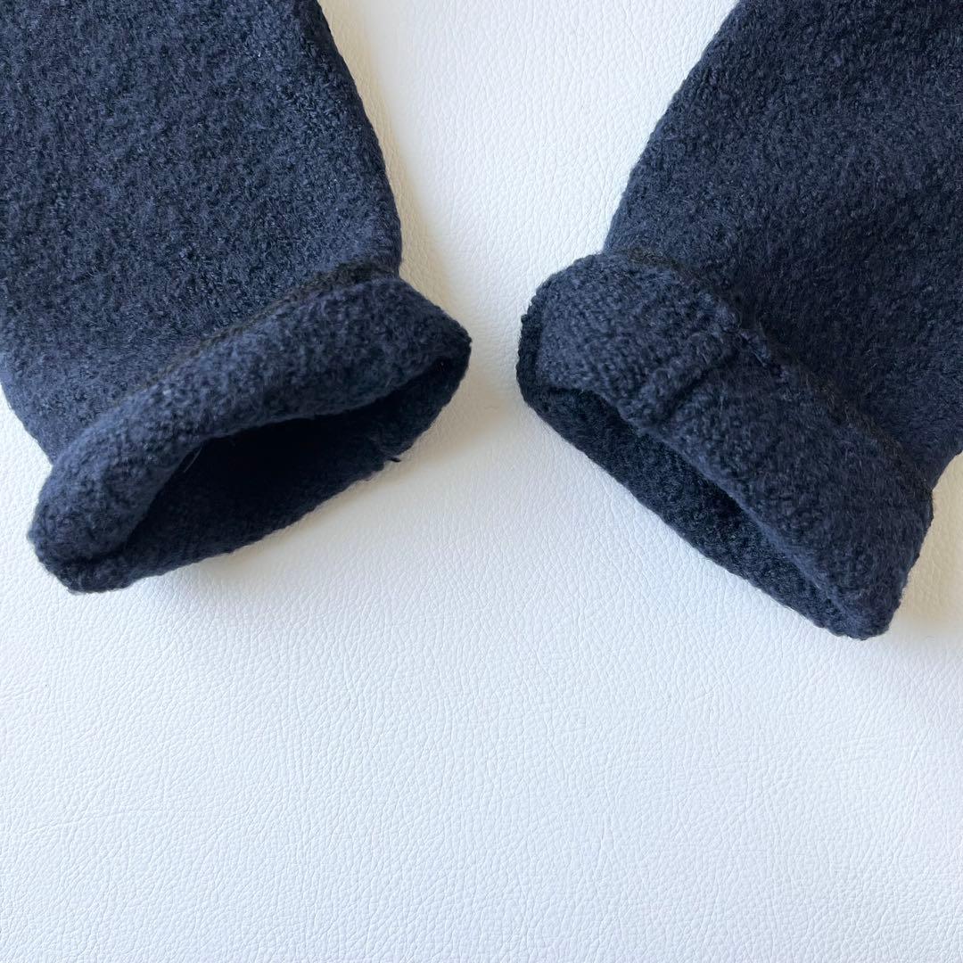 4888【美品】45R ニットジャケット アルパカ umii908 銀ボタン M