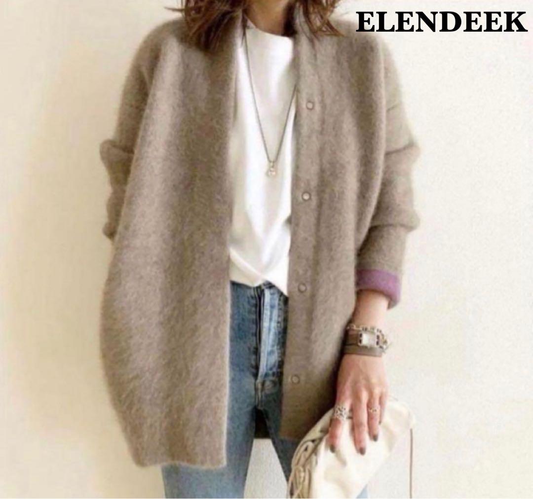 【極美品】 エレンディーク CNラクーンミックス Wカーディガン