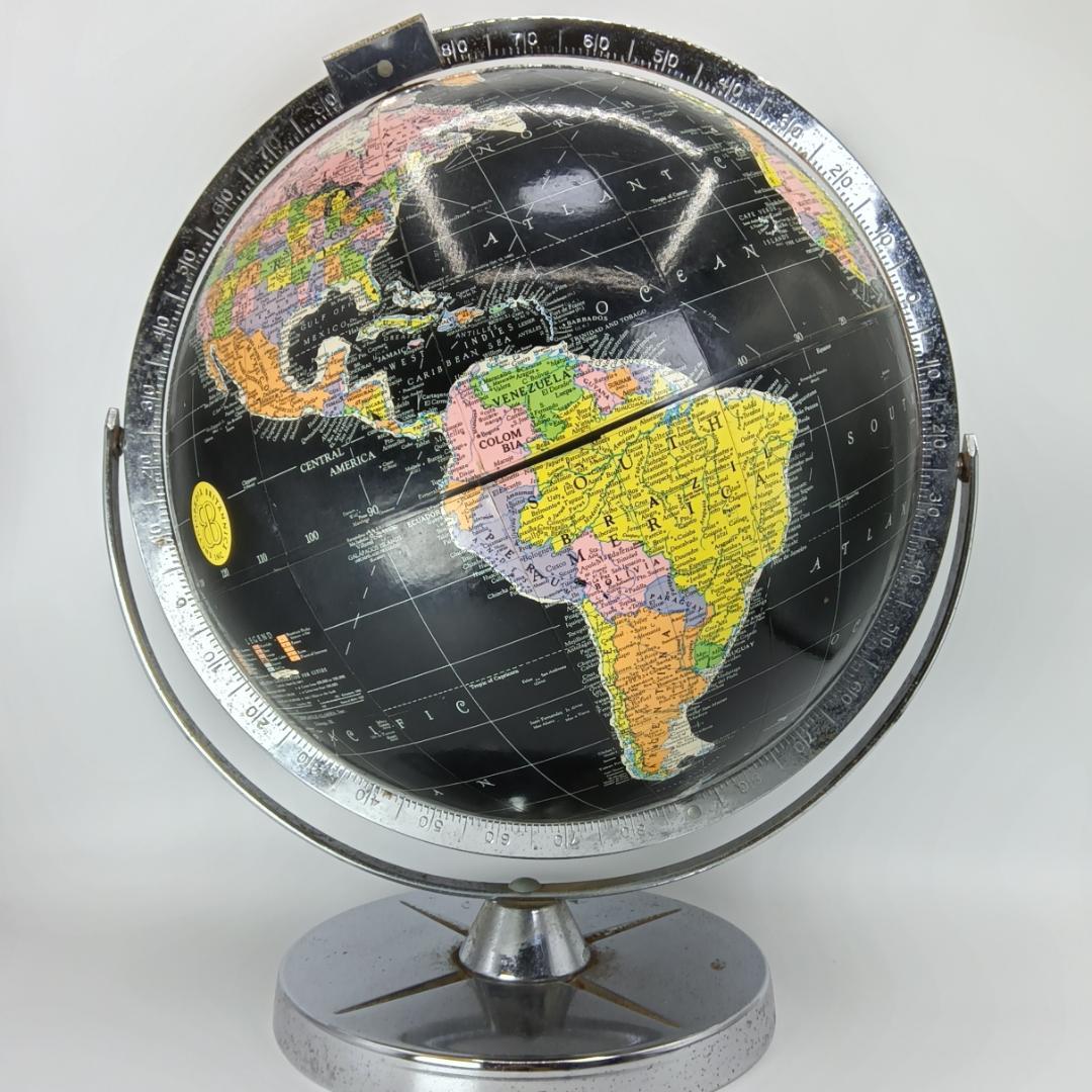 60〜70年代 ブラックオーシャングローブ 地球儀 黒い海