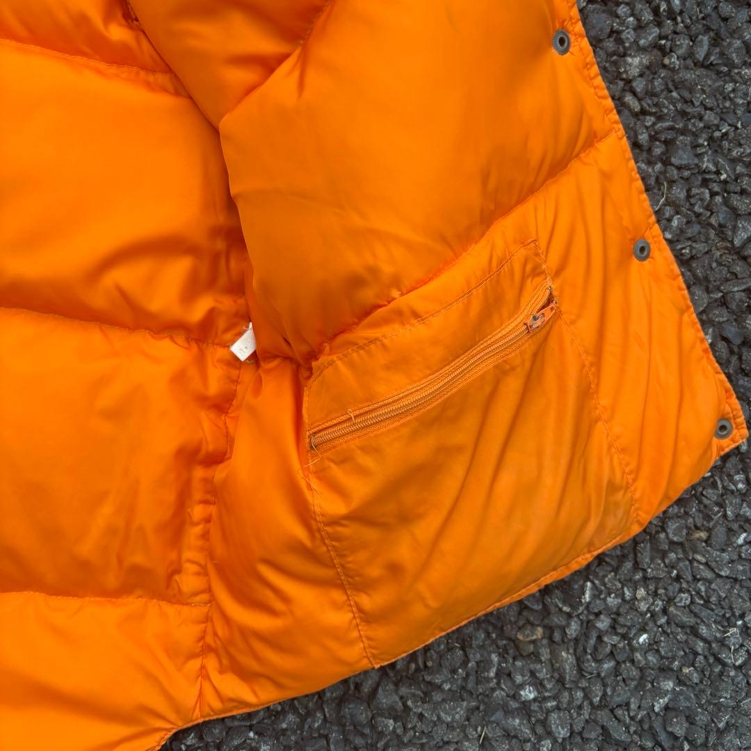 90s llbean ダウンベスト オレンジ ヴィンテージ レア 古着