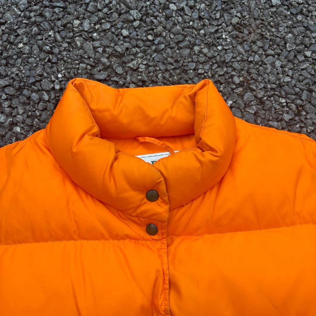 90s llbean ダウンベスト オレンジ ヴィンテージ レア 古着