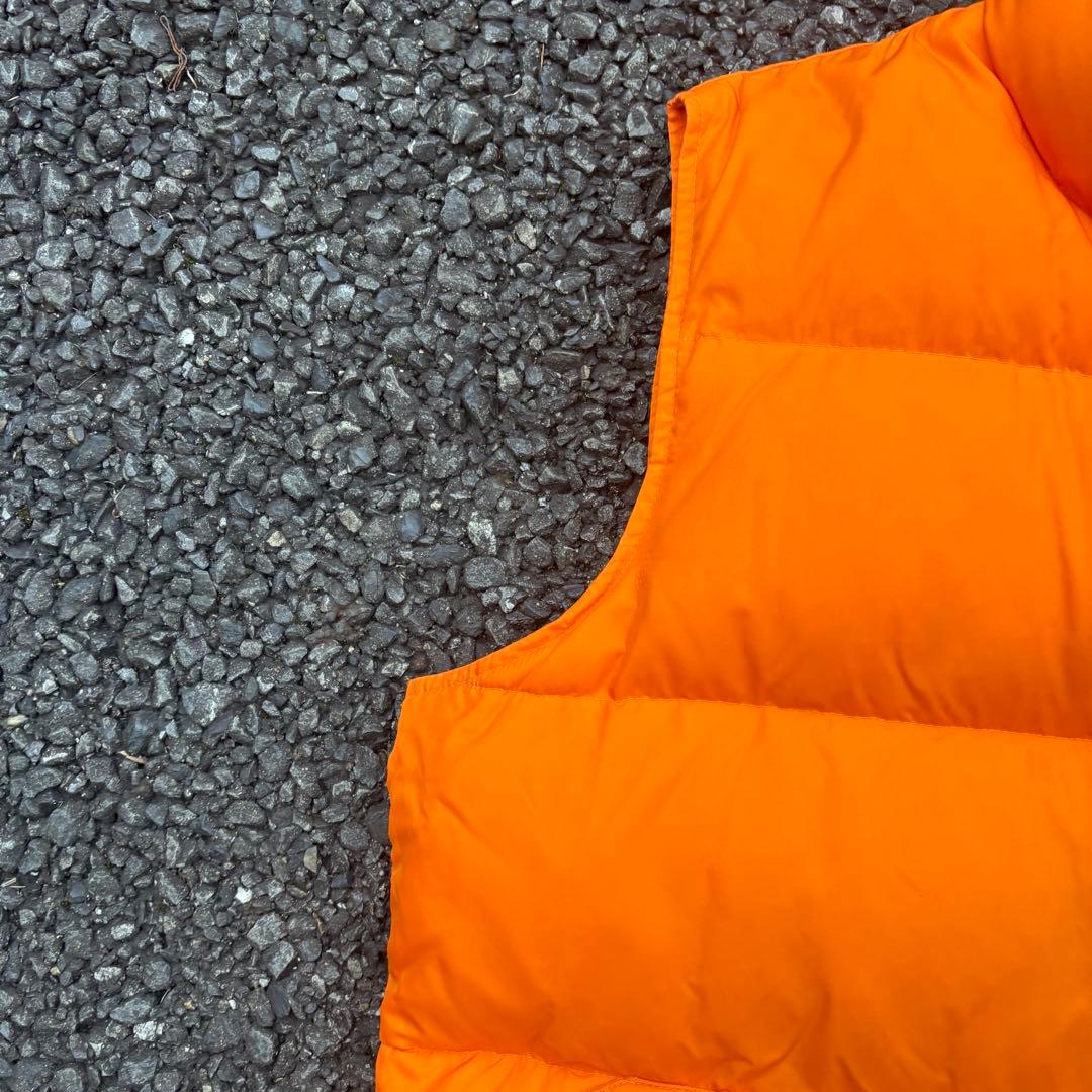 90s llbean ダウンベスト オレンジ ヴィンテージ レア 古着