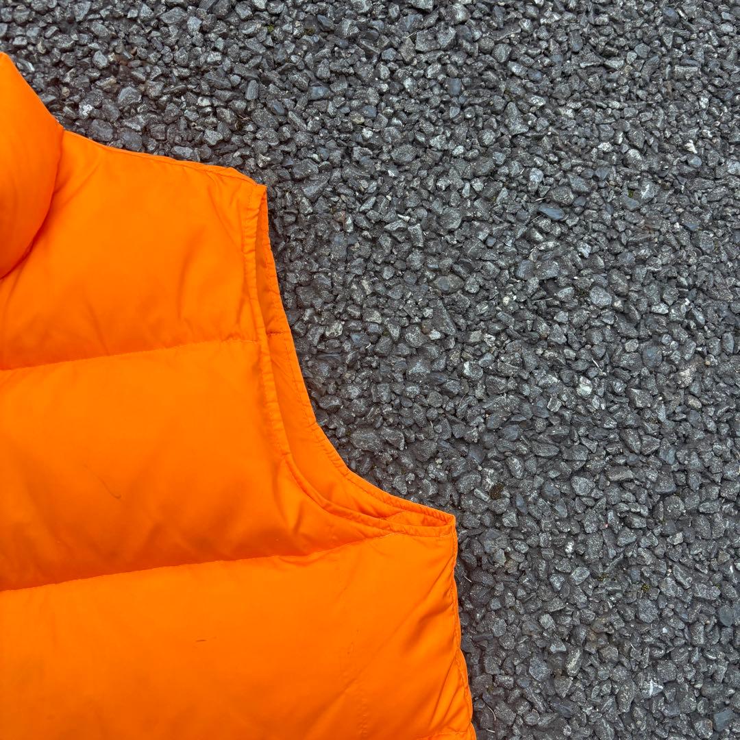 90s llbean ダウンベスト オレンジ ヴィンテージ レア 古着